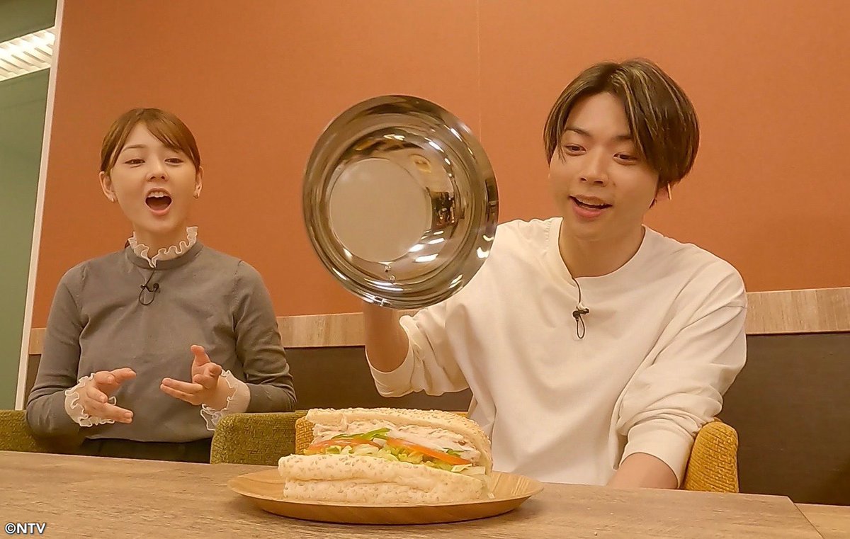 9時10分頃からはまじっすか💜 全部食べる企画に #NEWS #増田貴久 くん