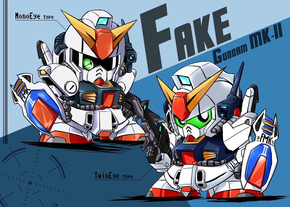 イラストオーダー品のご紹介です🙌 にせガンダムMKIIを描かせて