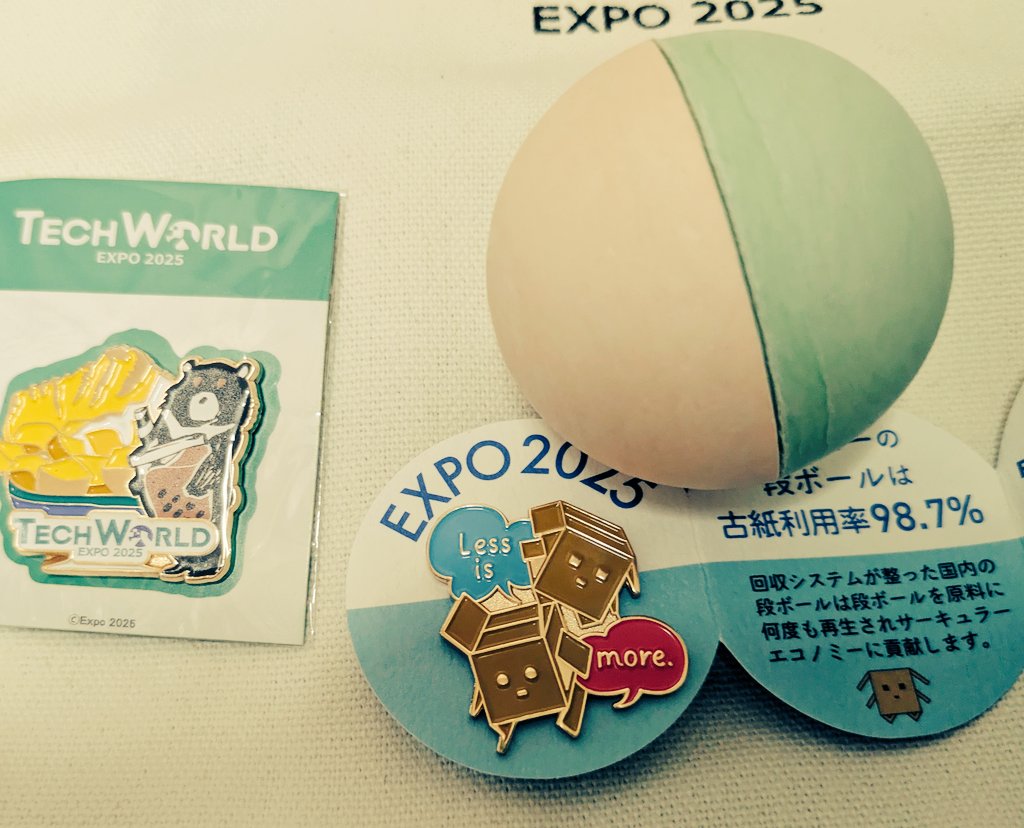 万博のピンバッジ】 ブルーオーシャンドームのレンゴーウィーク、今日