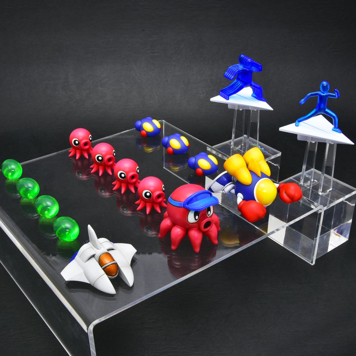 ワンフェス2026冬 極上パロディウス 各機体を並べるとこんな感じです