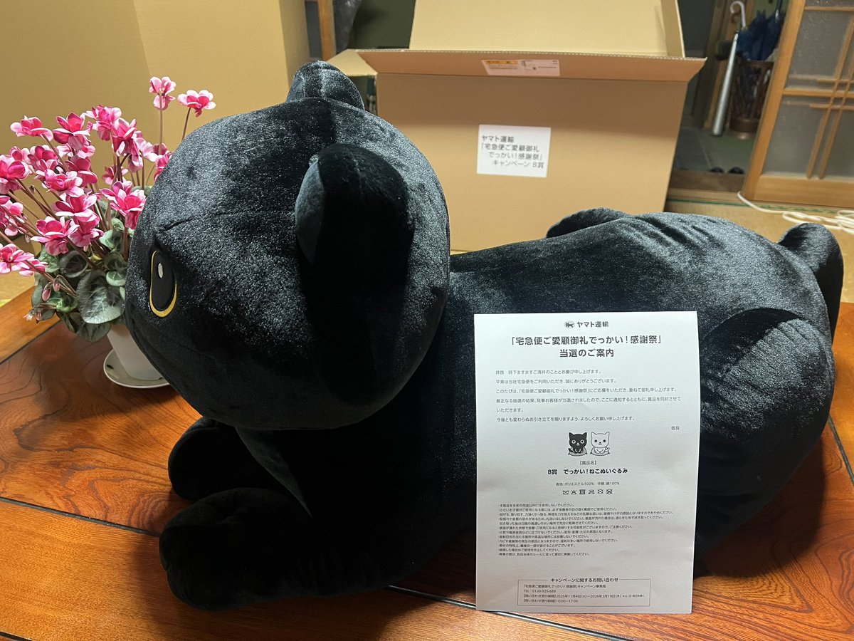 昨年当選したヤマト運輸さんのキャンペンの品が届いた❣️ デカ過ぎ