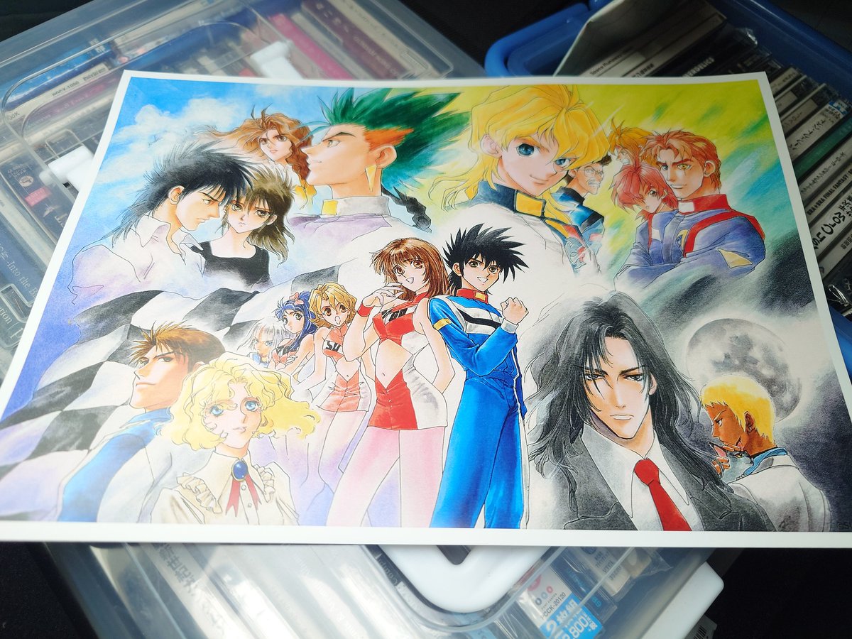 ローソンでいのまたさんのサイバーフォーミュラSAGAのED絵A4ポスターを