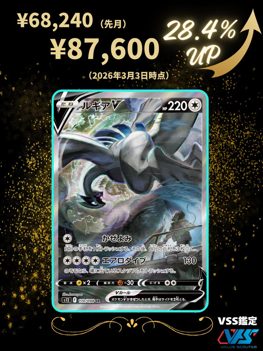 ポケカ相場】ルギアV（SR）｜パラダイムトリガー 既に高額の「ルギアV