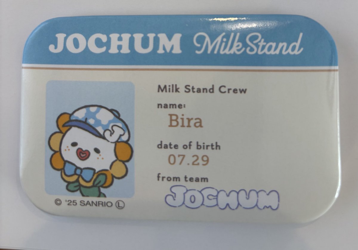 JOCHUM交換 #JOCHUM JOCHUM ミルクスタンド 店員ネーム風缶バッジ 交換