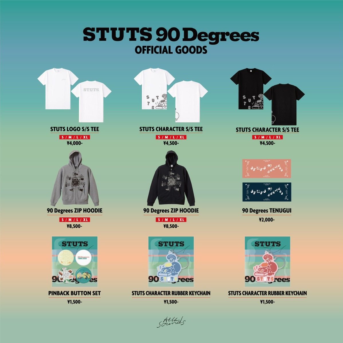 3/5(木)よりスタートする〈STUTS “90 Degrees” TOUR 2026〉で販売する