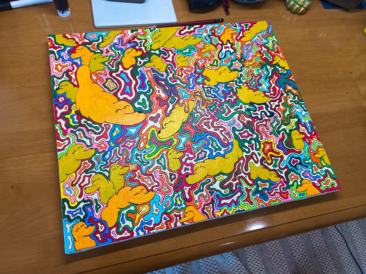 アクリル画