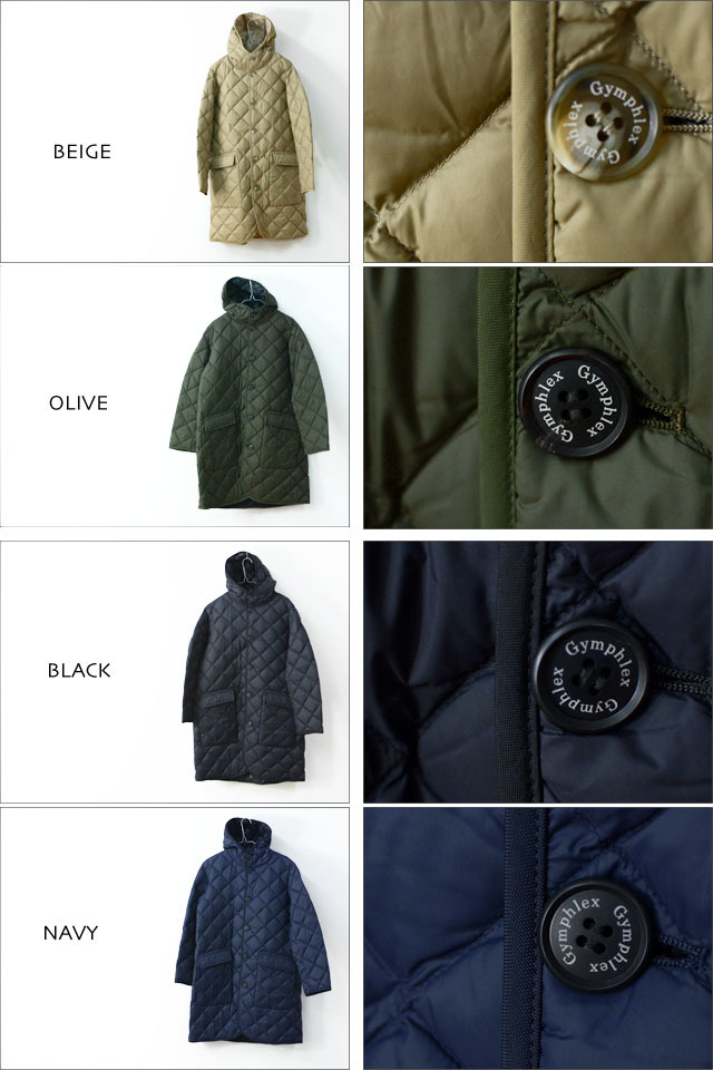 Gymphlex [ジムフレックス] HAND QUILT DOWN COAT [J-1264NOK] ハンド