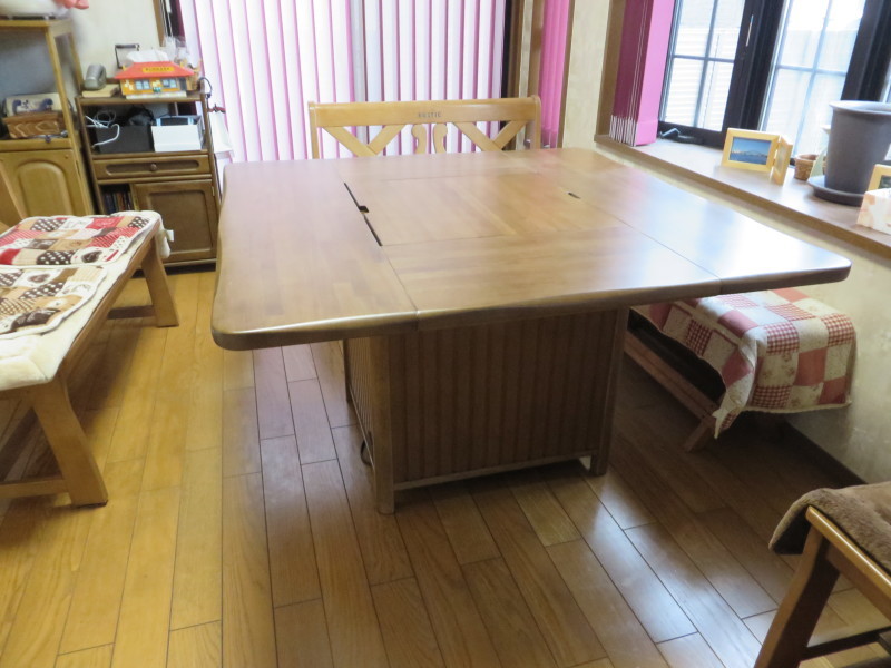 カリモク家具 RUSTICルスティックテーブルの再生修理 富山県高岡市N様