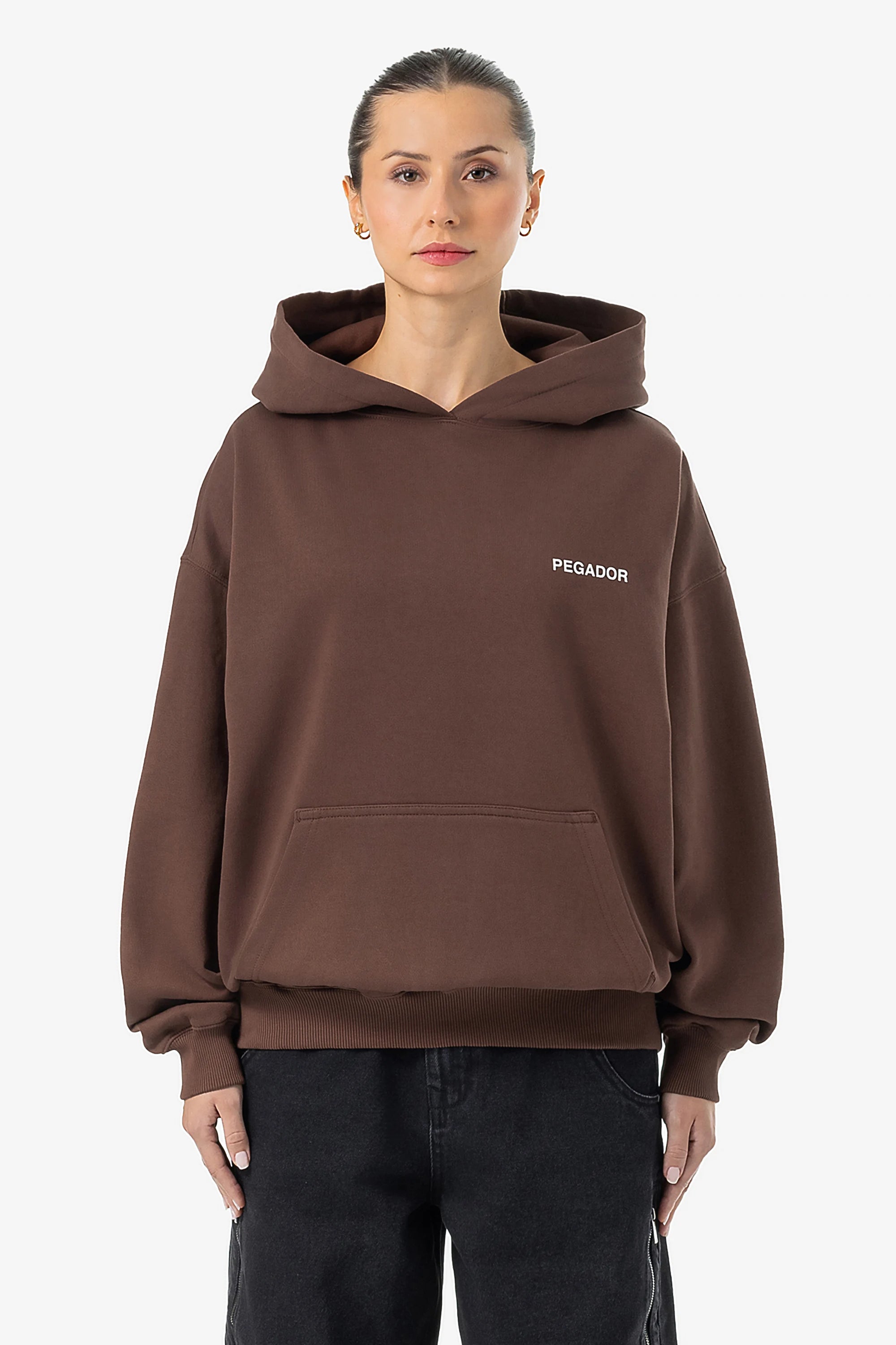 Mairi Oversized Hoodie Washed Hazel Brown – PEGADOR®