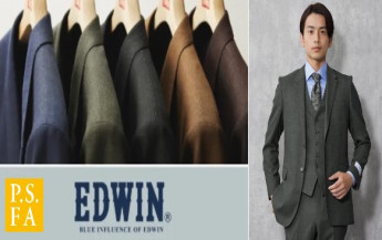 P.S.FA×EDWIN®」コラボシリーズ ウールデニムスリーピースセットアップ