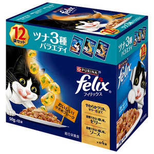 フィリックス 成猫 チキン3種バラエティ 50g×12袋入り | ペットゴー