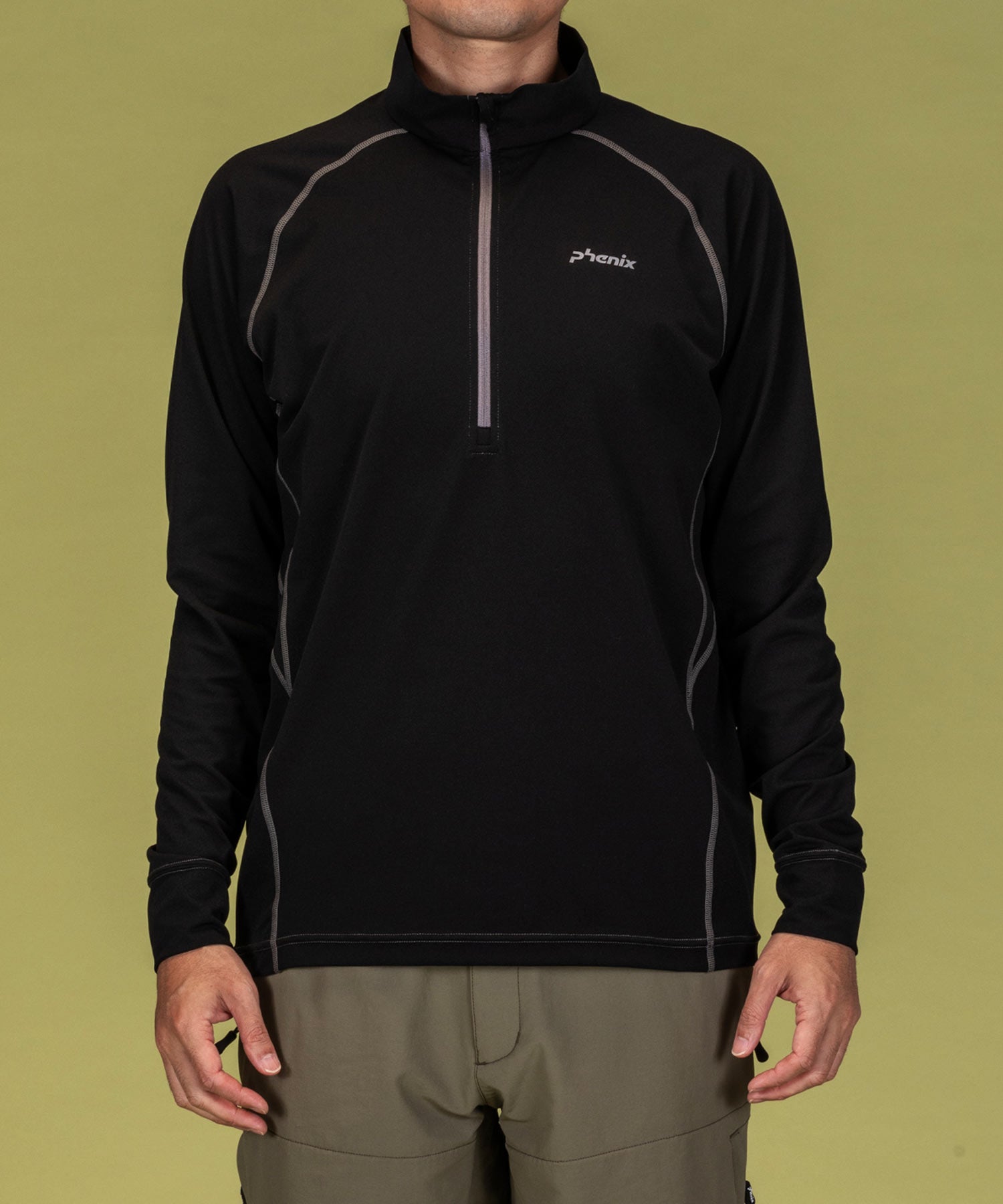 MENS】ハーフジップ長袖Tシャツ メンズTシャツ 速乾 ストレッチ 日焼け