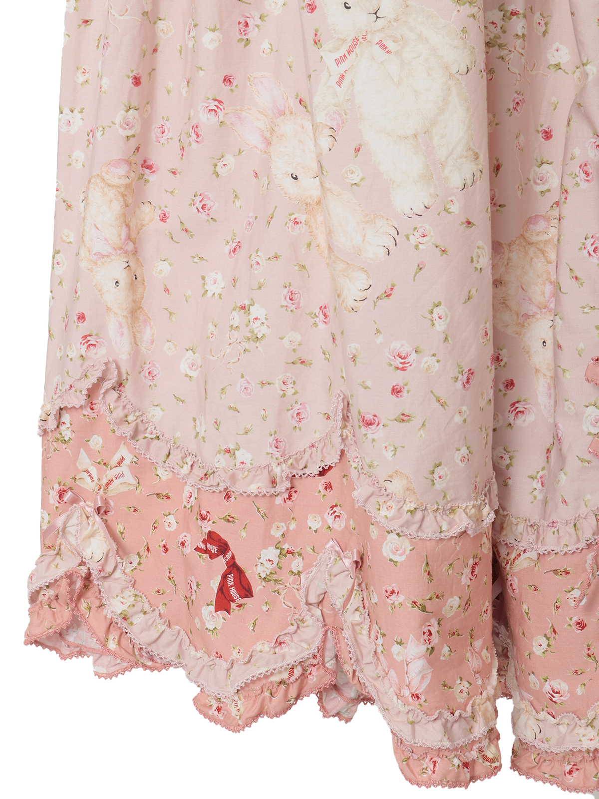 バラ園うさぎプリントスカート｜ピンクハウスオフィシャルオンライン