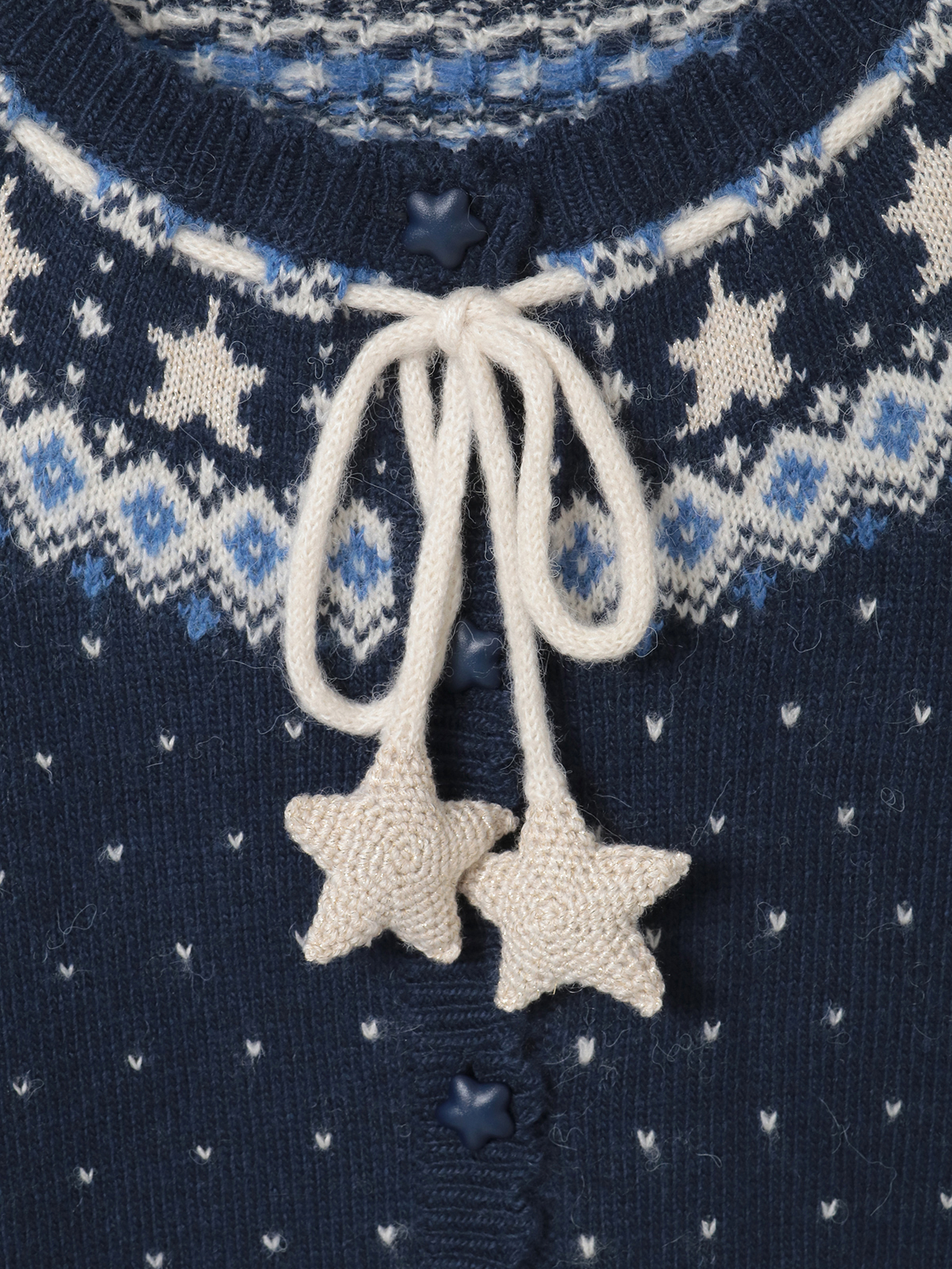 星柄編み込みニットカーディガン｜ピンクハウスオフィシャルオンライン