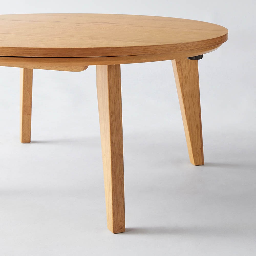 ベルメゾン 節ありオーク材の円形こたつテーブル 節ありオーク材の円形こたつテーブル <直径80／105cm>｜通販の