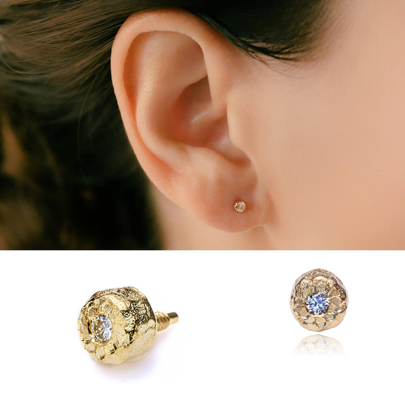 K10 ダイヤモンド ボディピアスパーツ │ トラガス アウターコンク