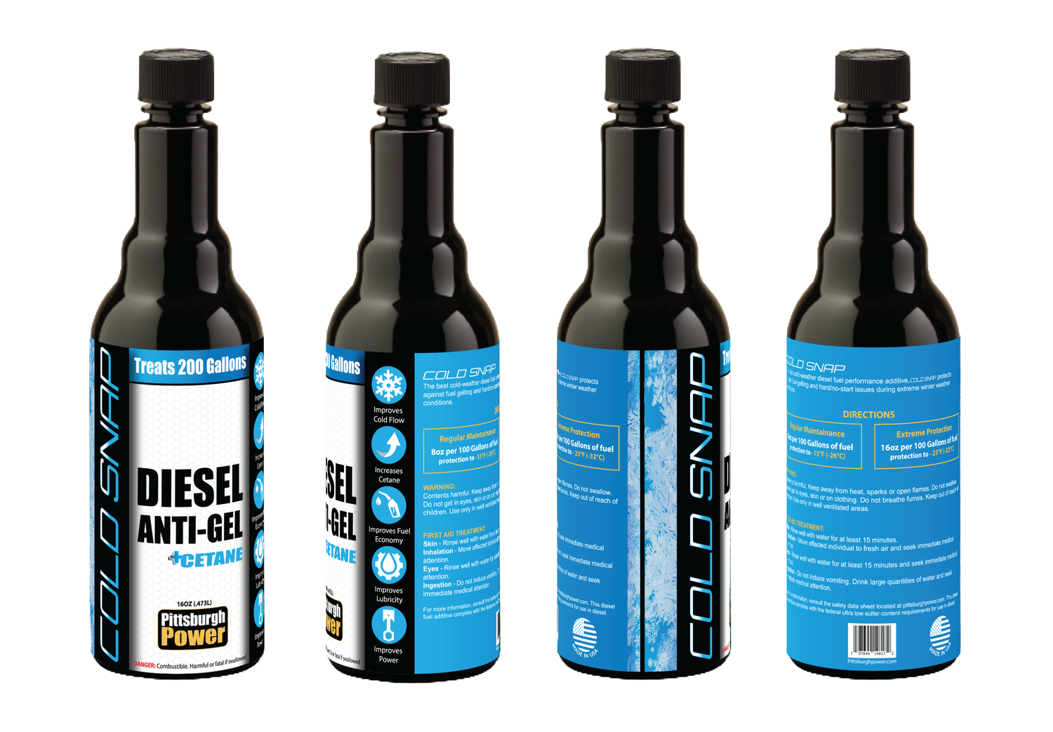 Cold snap - Diesel Anti-gel + Cetane - 16oz – Pittsburgh Power