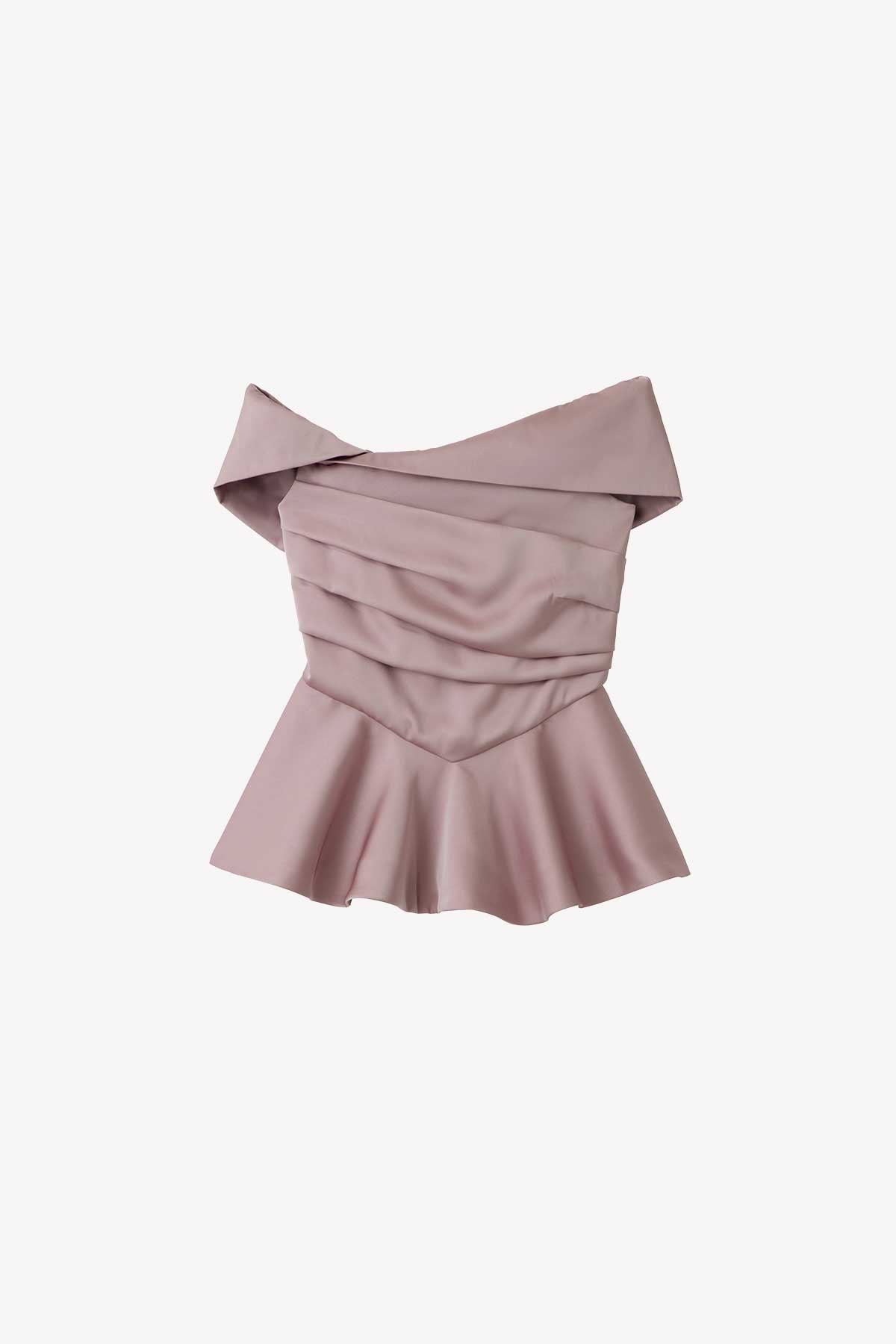 ロマンティックサテンぺプラムトップス – poláura OFFICIAL ONLINE STORE