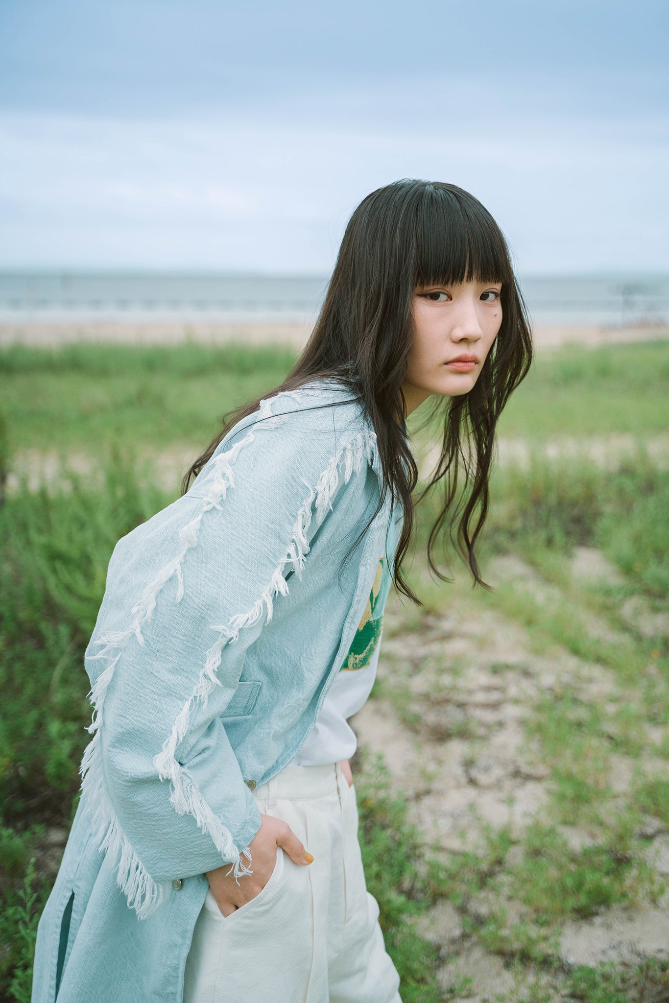 Sazanami- デニムコート col:アイスブリーチ – POLS
