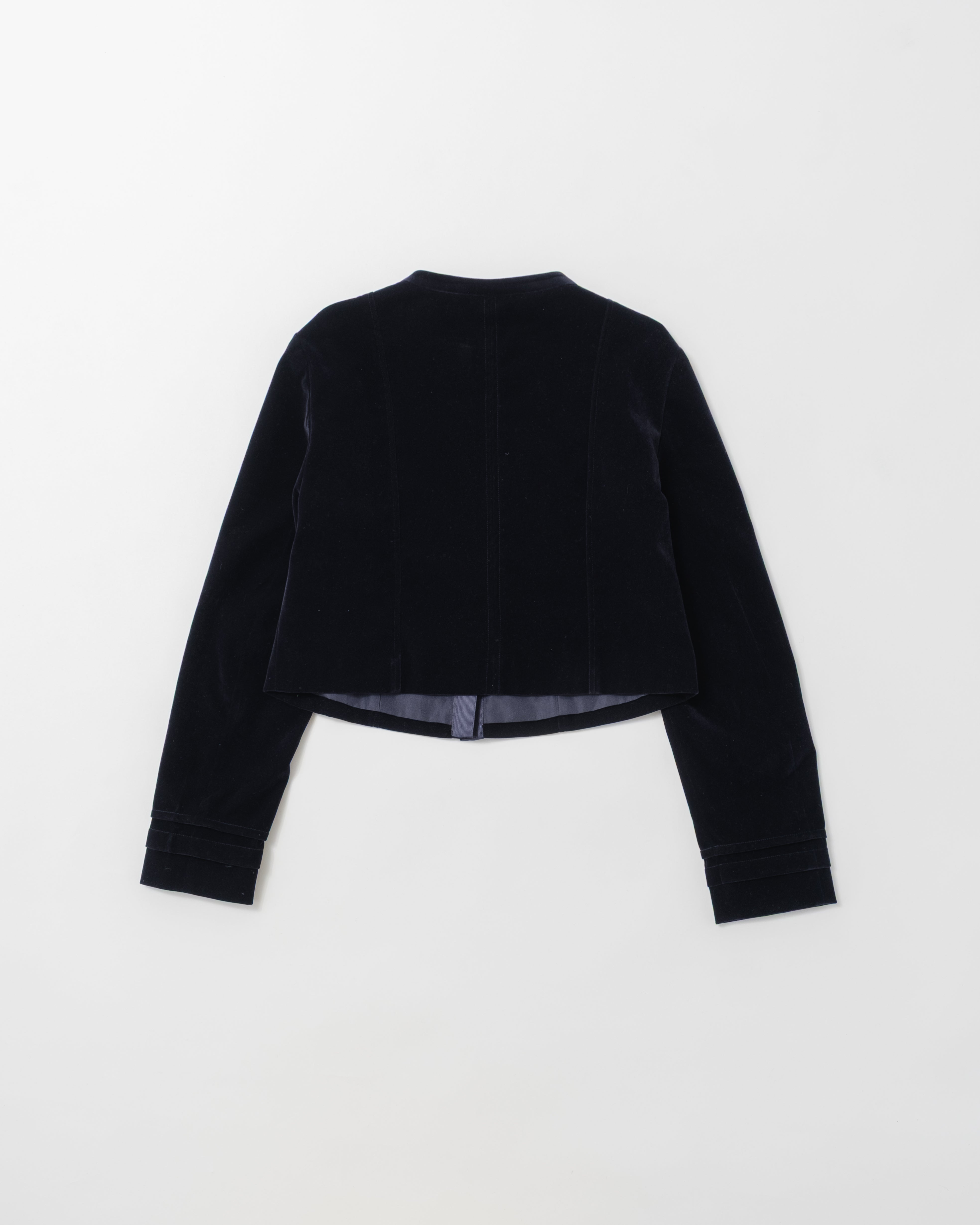 Heart button velvet jacket