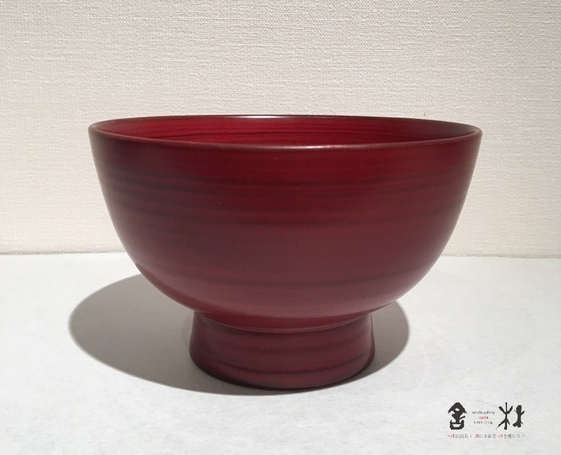 赤木明登作 能登一ノ椀 赤 127×80mm