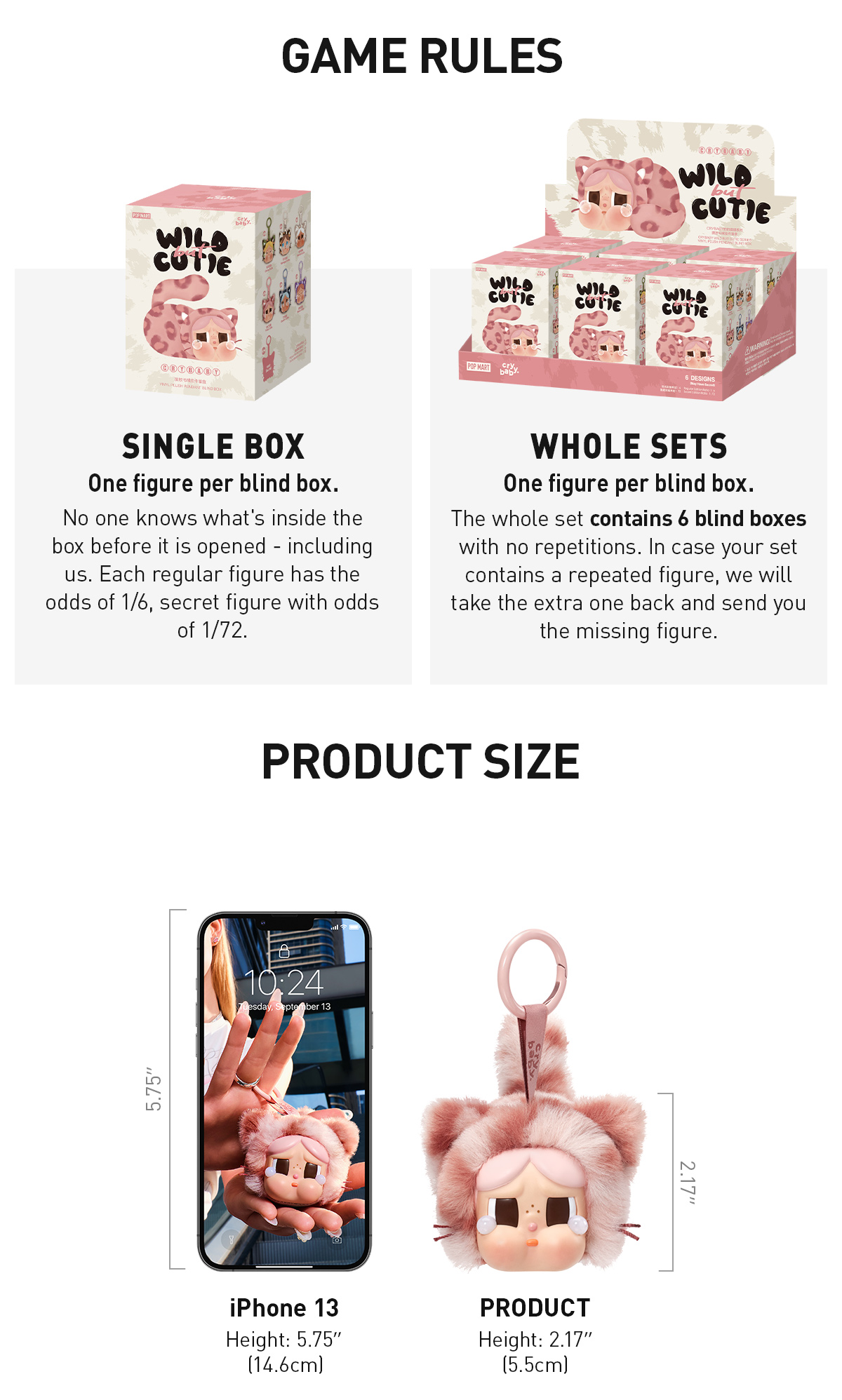 POP NOW:CRYBABY Wild but Cutie Series - Vinyl Plush Pendant Blind