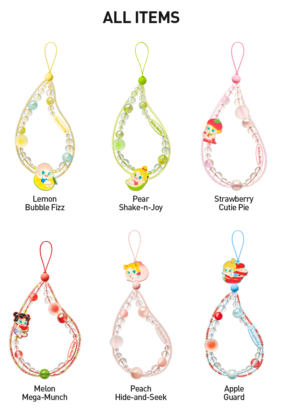 POP NOW:Baby Molly Fruity Aroma Series- Phone Charm Blind Box