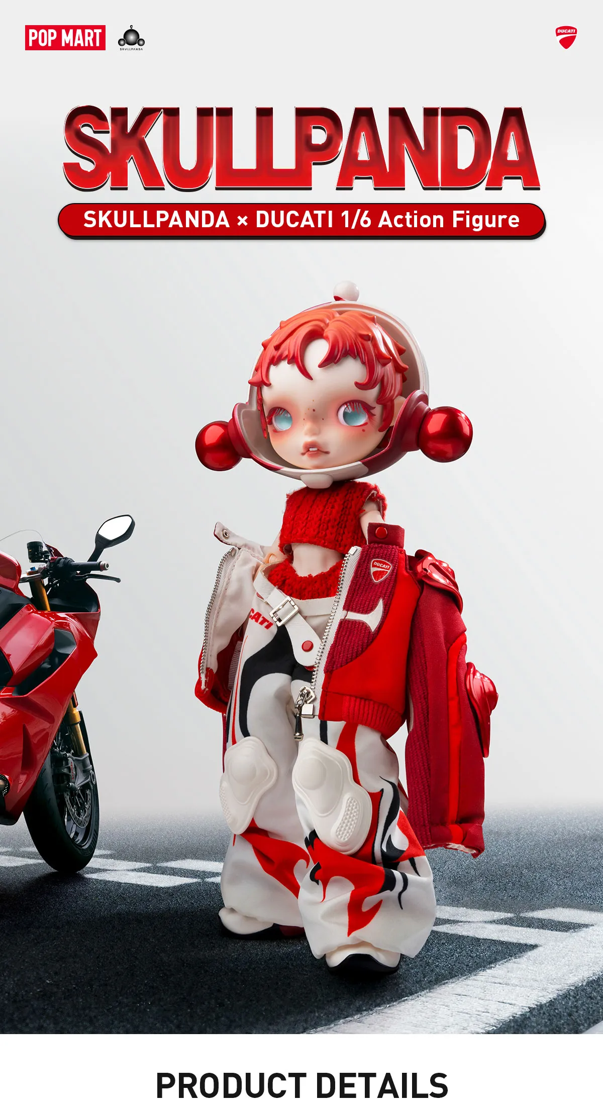 SKULLPANDA × DUCATI 1/6 Action Figure - POP MART (United States)
