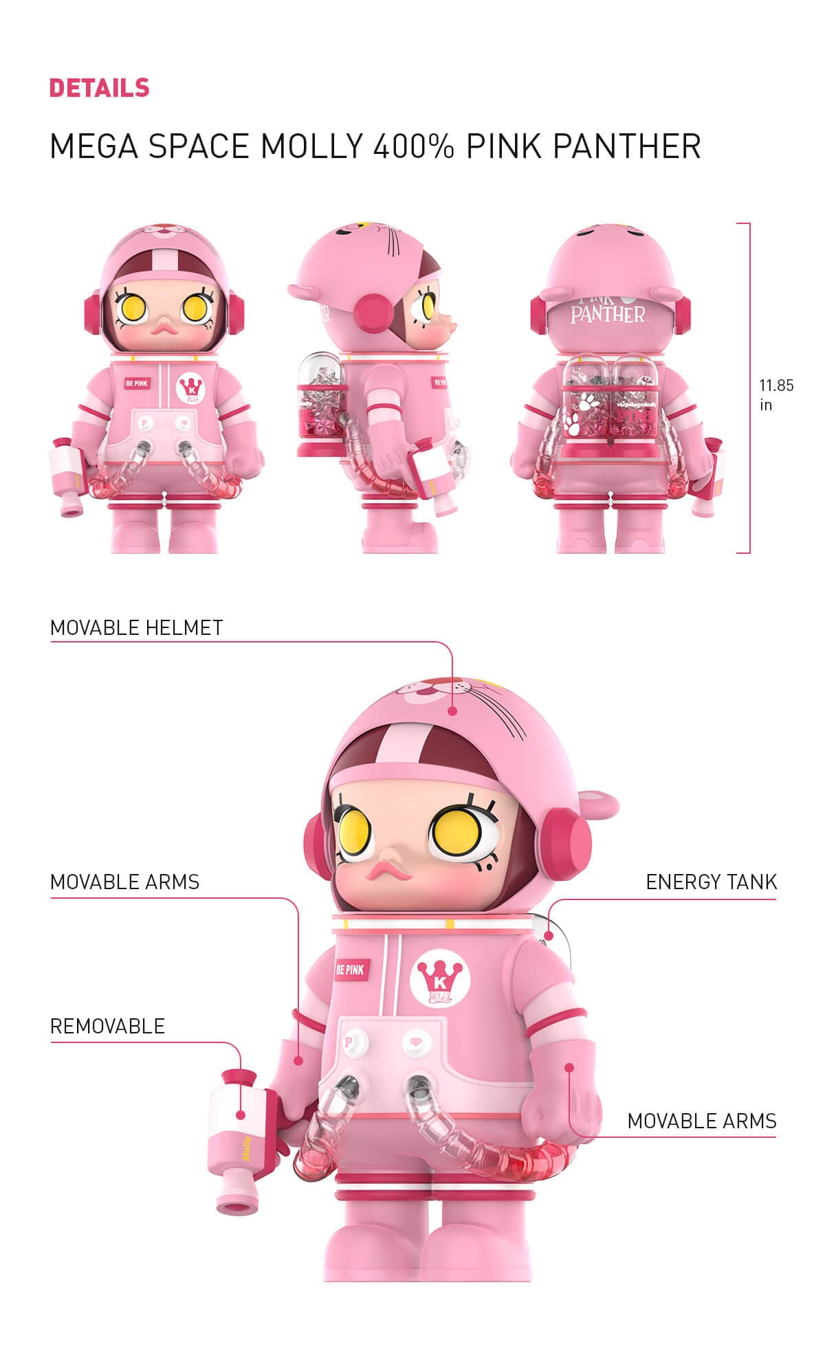MEGA SPACE MOLLY 400% Pink Panther - POP MART (Japan)