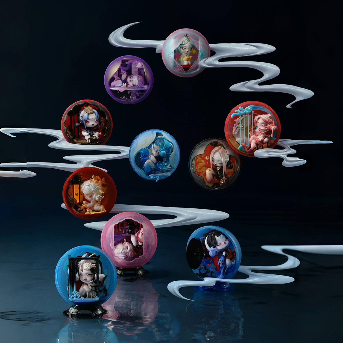 SKULLPANDA The Mirage Series Figures - POP MART (Japan)