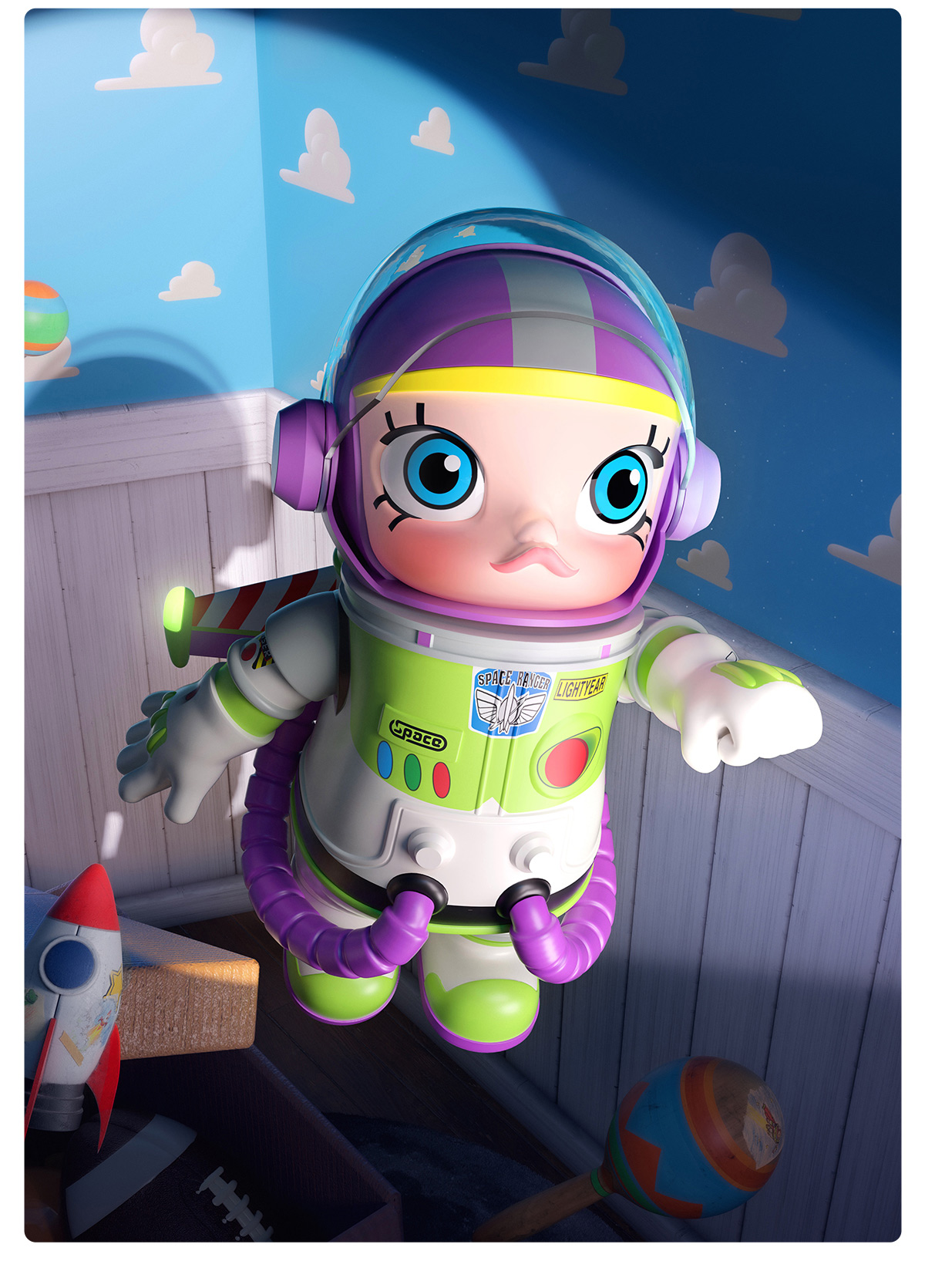 MEGA SPACE MOLLY 400% Buzz Lightyear - POP MART (Japan)