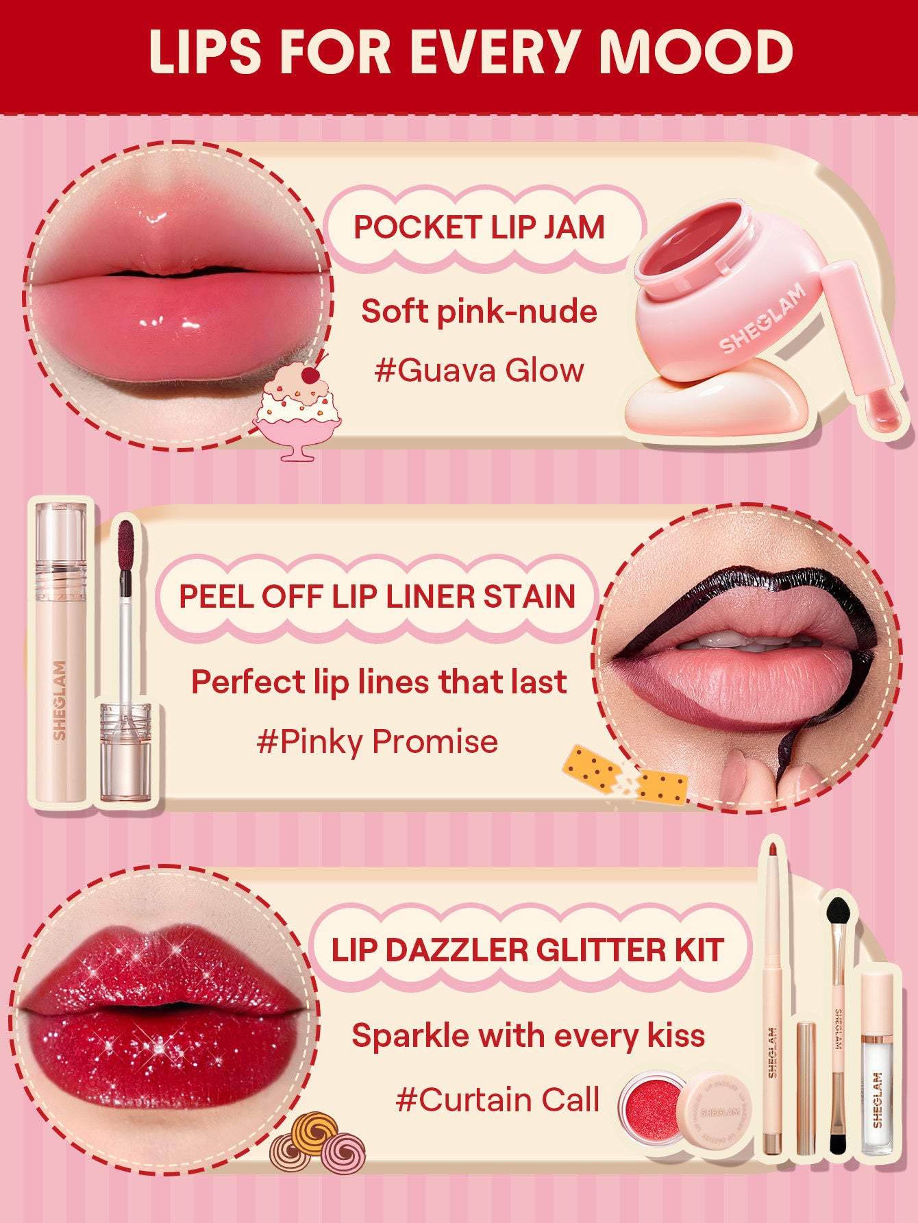 SHEGLAM2025年冬新作よりスイーツボックスがモチーフのアドベント