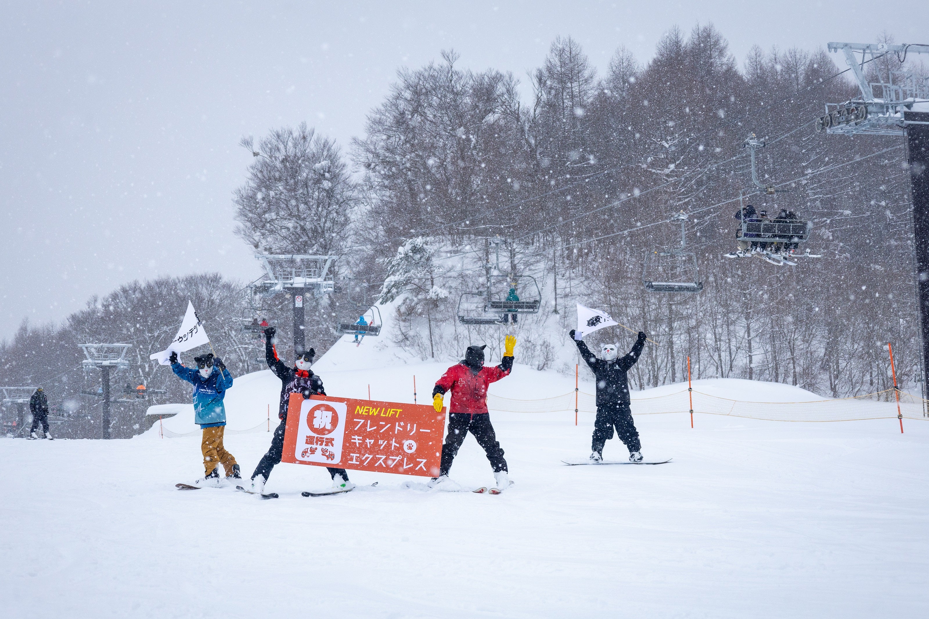 ネコマ マウンテン】新設の高速4人乗りリフト「フレンドリーキャット