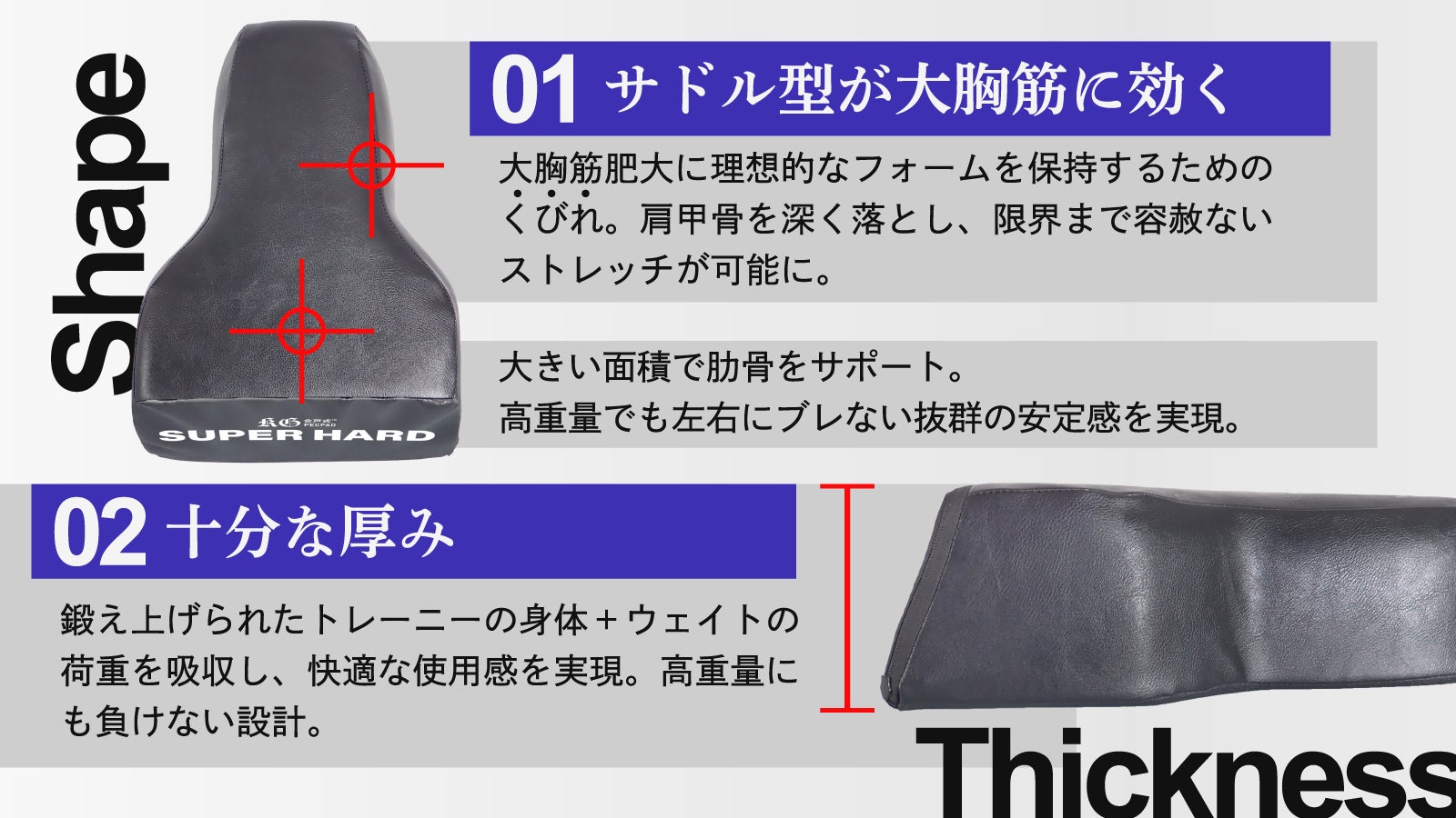 合戸式 大胸筋肥大ペックパッド〖スーパーハード〗ブラック が 2025年9