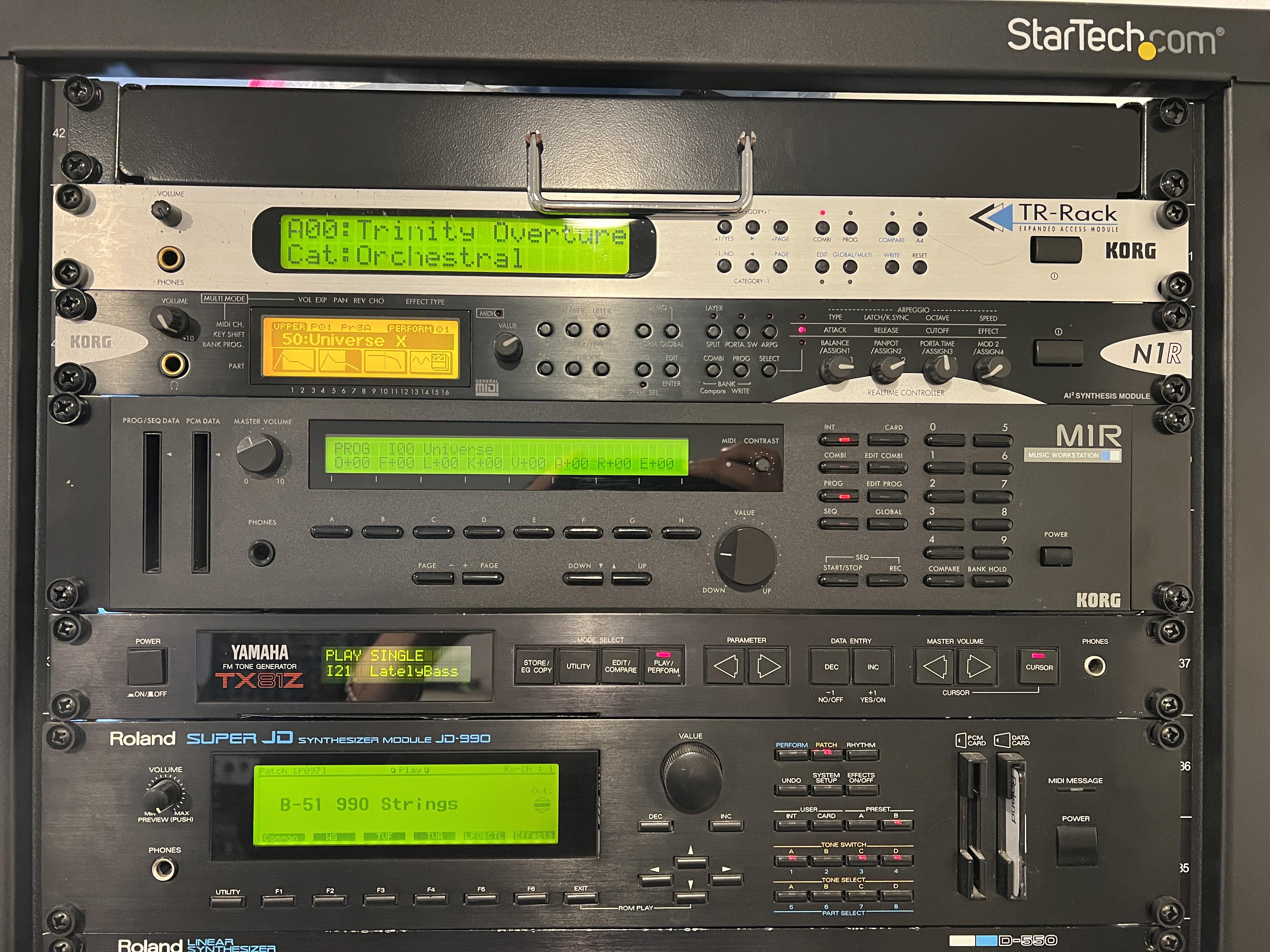 Korg TR Rack, in the rack. : r/synthesizers