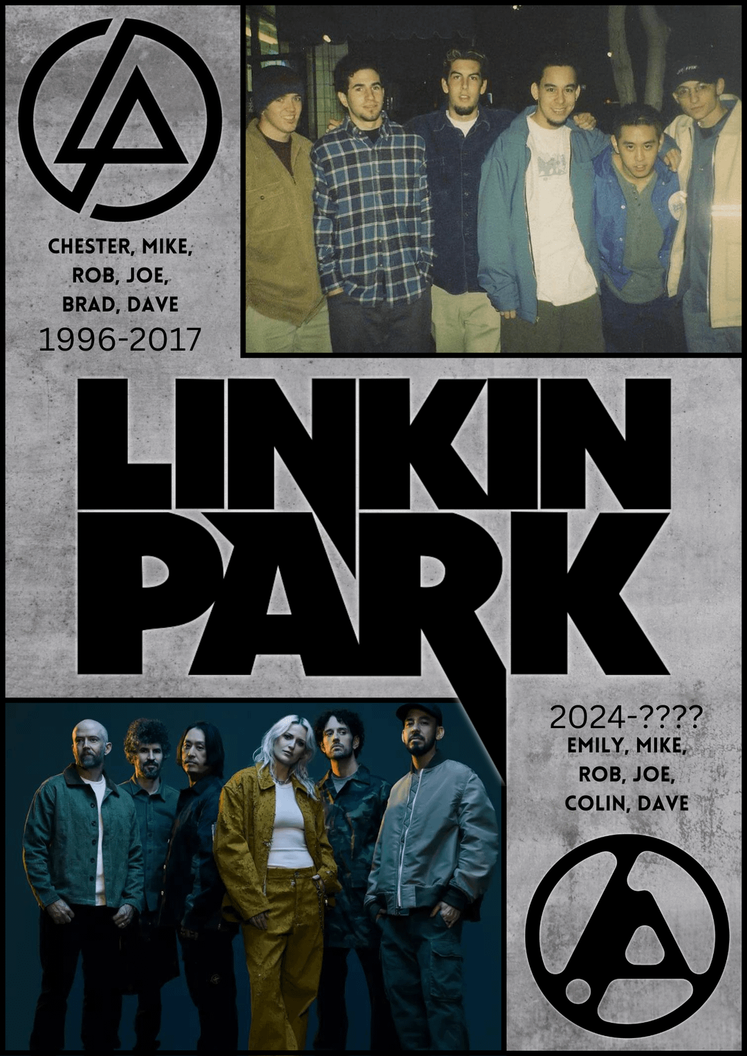 Linkin Parkが次の章に入ったので、それを記念して小さなポスターを