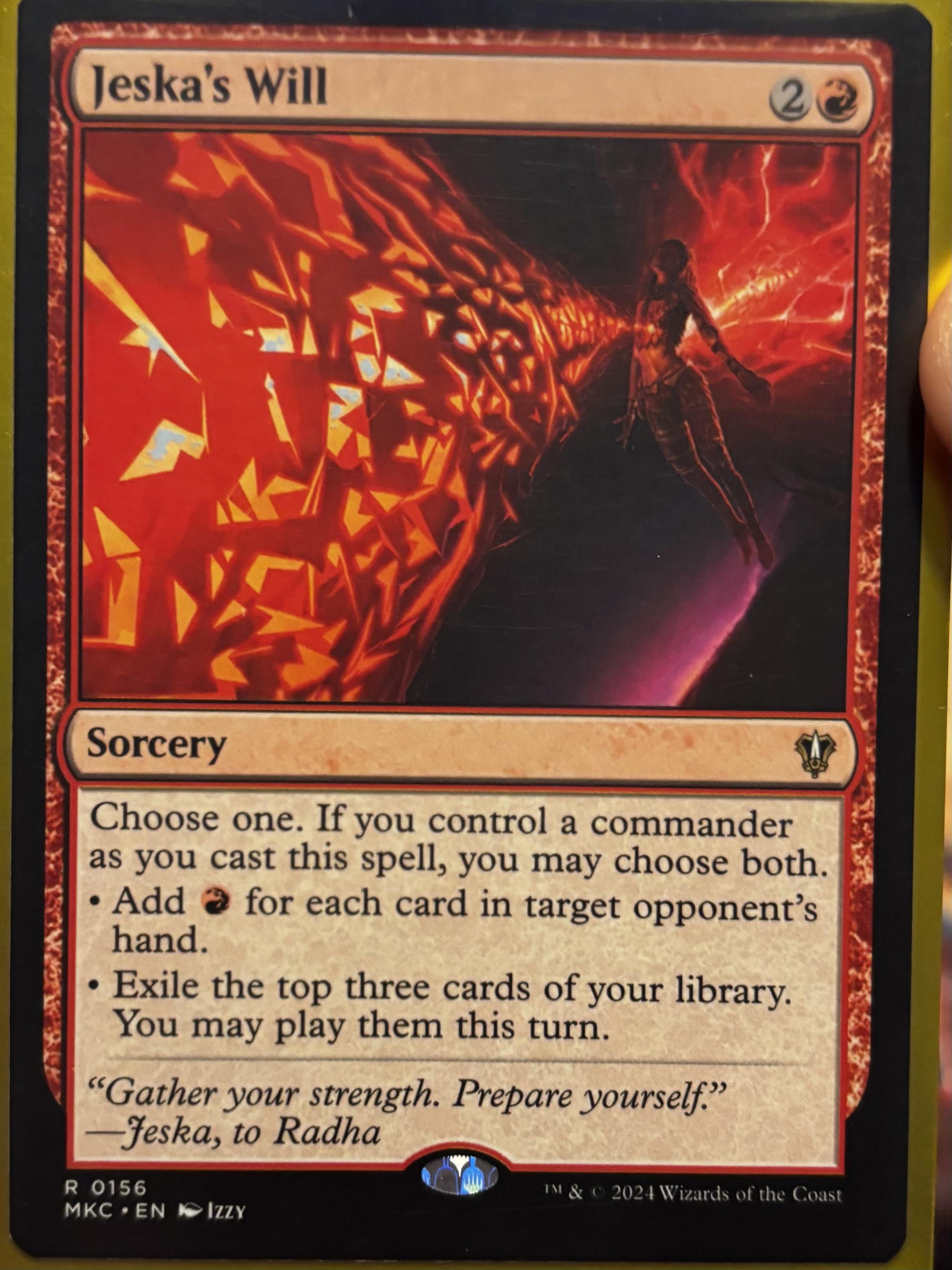 ジェスカの意志に関する質問 : r/magicTCG