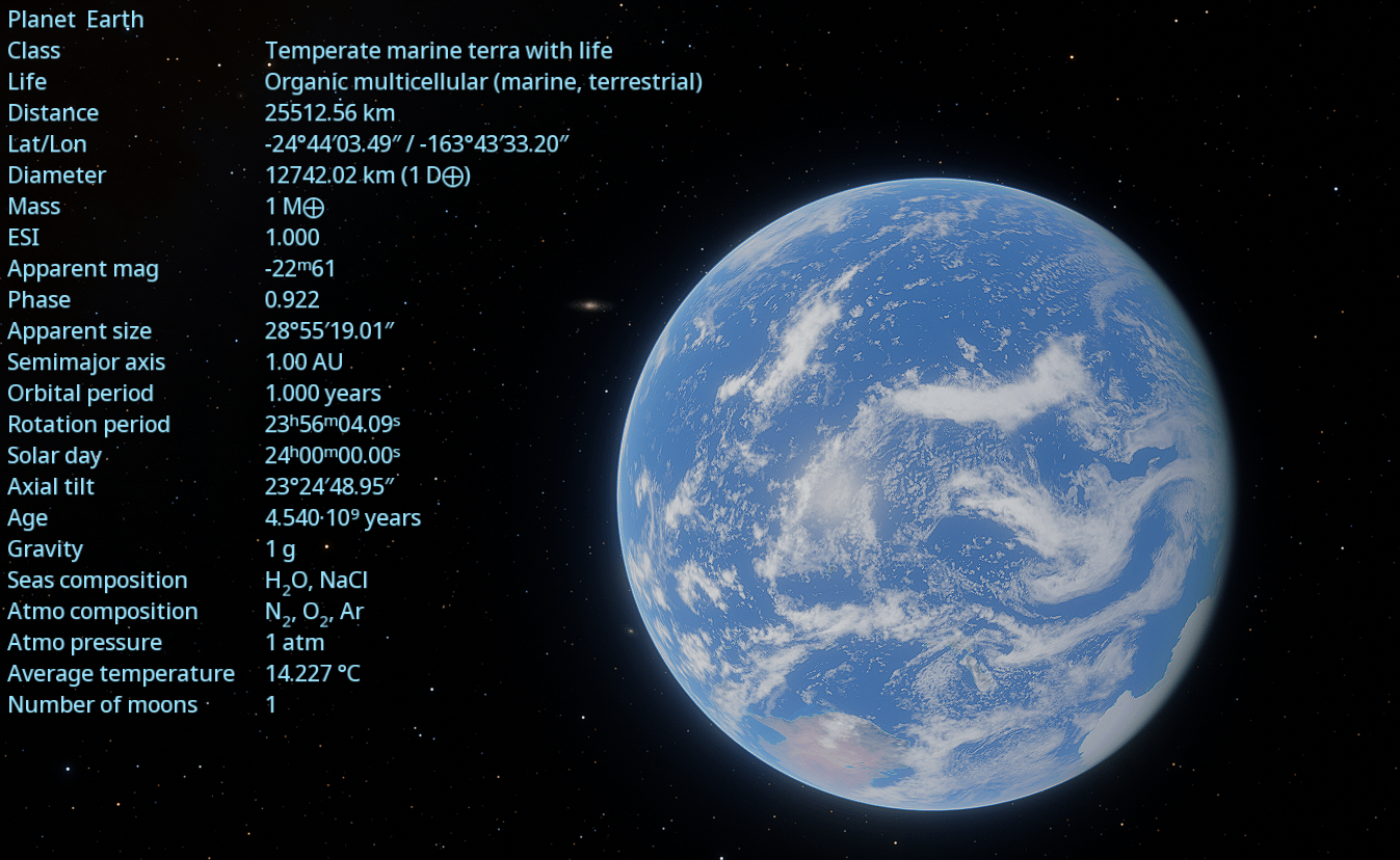 今まで見つけた中で一番地球っぽい惑星 (0.987 ESI) : r/spaceengine