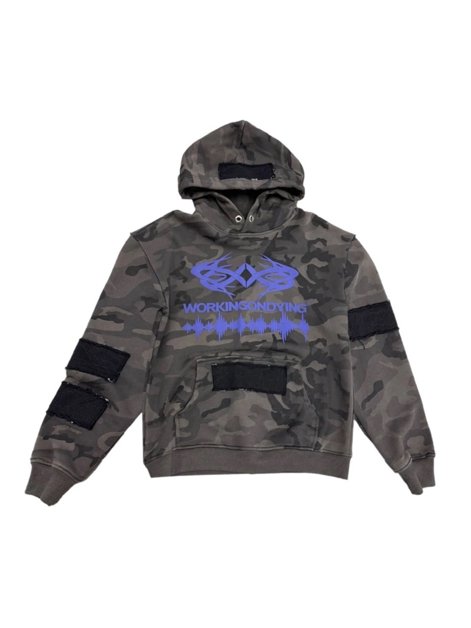Reckless Scholars】WOD STONE WASH PATCH HOODIE / 【レックレス