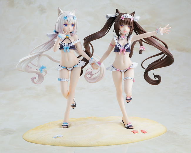 ネコぱら』より、ショコラ/バニラ メイド水着ver.フィギュアが7月21日