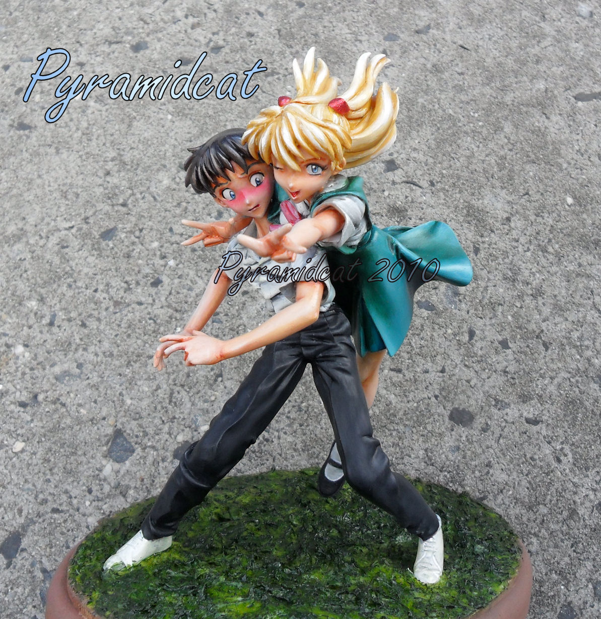 Evangelion Garage kit: 1/8 Musasiya Asuka and Shinji Kokoro