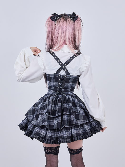 IMVAL / Frill Leather Dress [GRYCK] - QOOZA