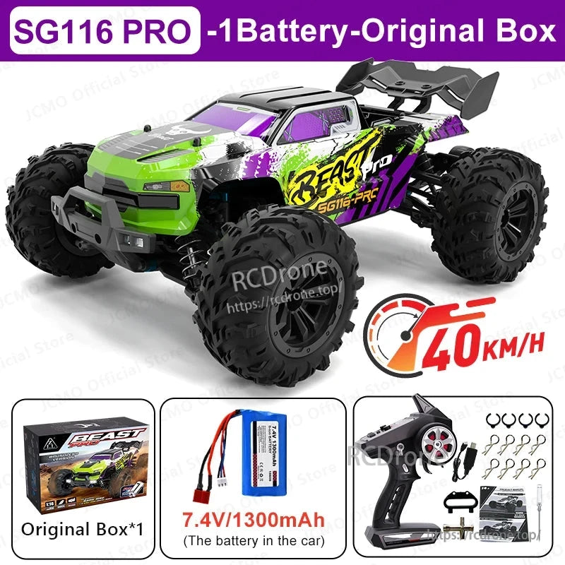 ZLL SG116 Pro/Max RC Car 1:16 4WD Off‑Road, MAX 80km/h Brushless