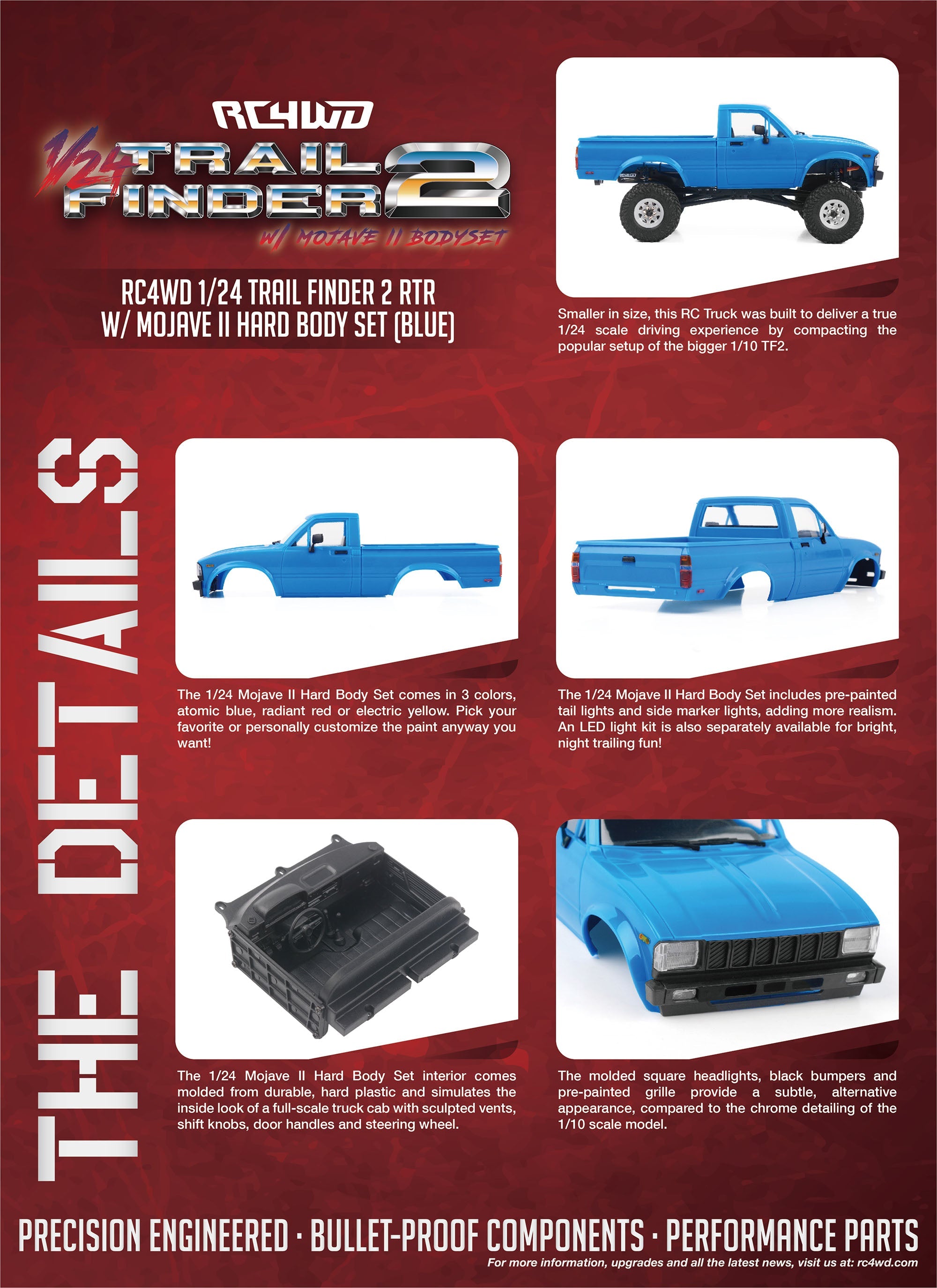 RC4WD 1/24 トレイルファインダー 2 TF2ミニ RTR W/モハーベ II ブルー