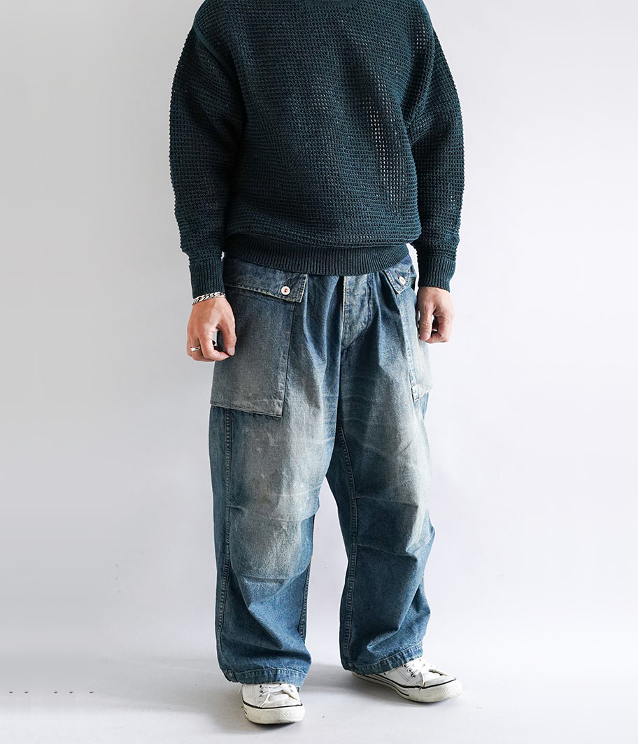 HERILL Nep denim M44 Trousers [VINTAGE WORN] - Fresh Service