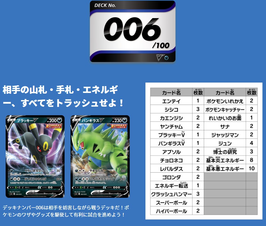 スタートデッキ100／No.6のポケモンとおすすめの遊び方を詳しく紹介！