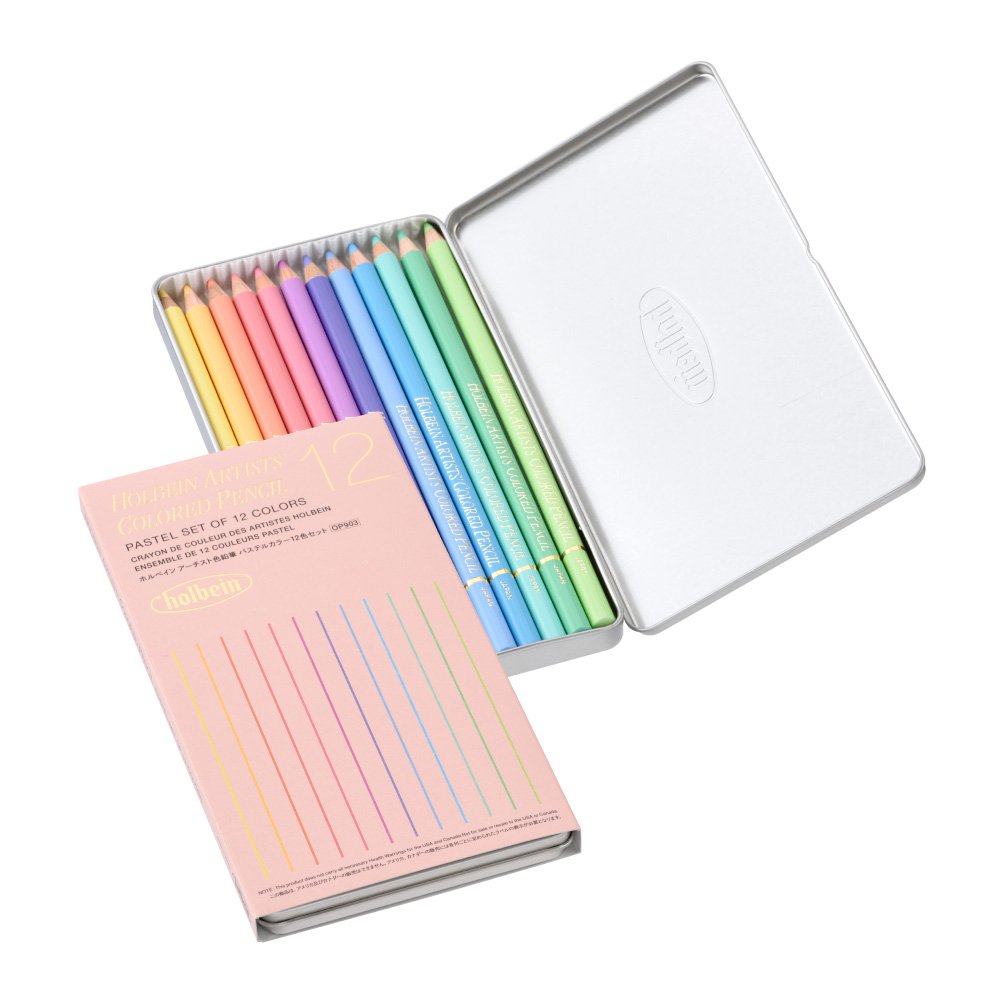 ホルベイン アーチスト色鉛筆パステルカラー12色セット（OP903