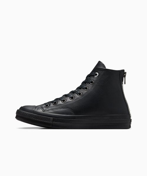 数量限定】CT70 LEATHER（レザー） BLACK Zipper Heel HI CUT
