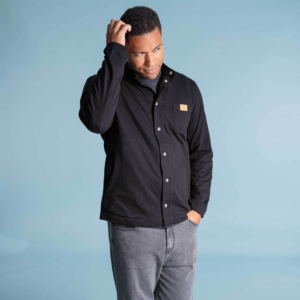 100% Organic Cotton Long-Sleeve Over-Shirt (Plastic-Free; Unisex