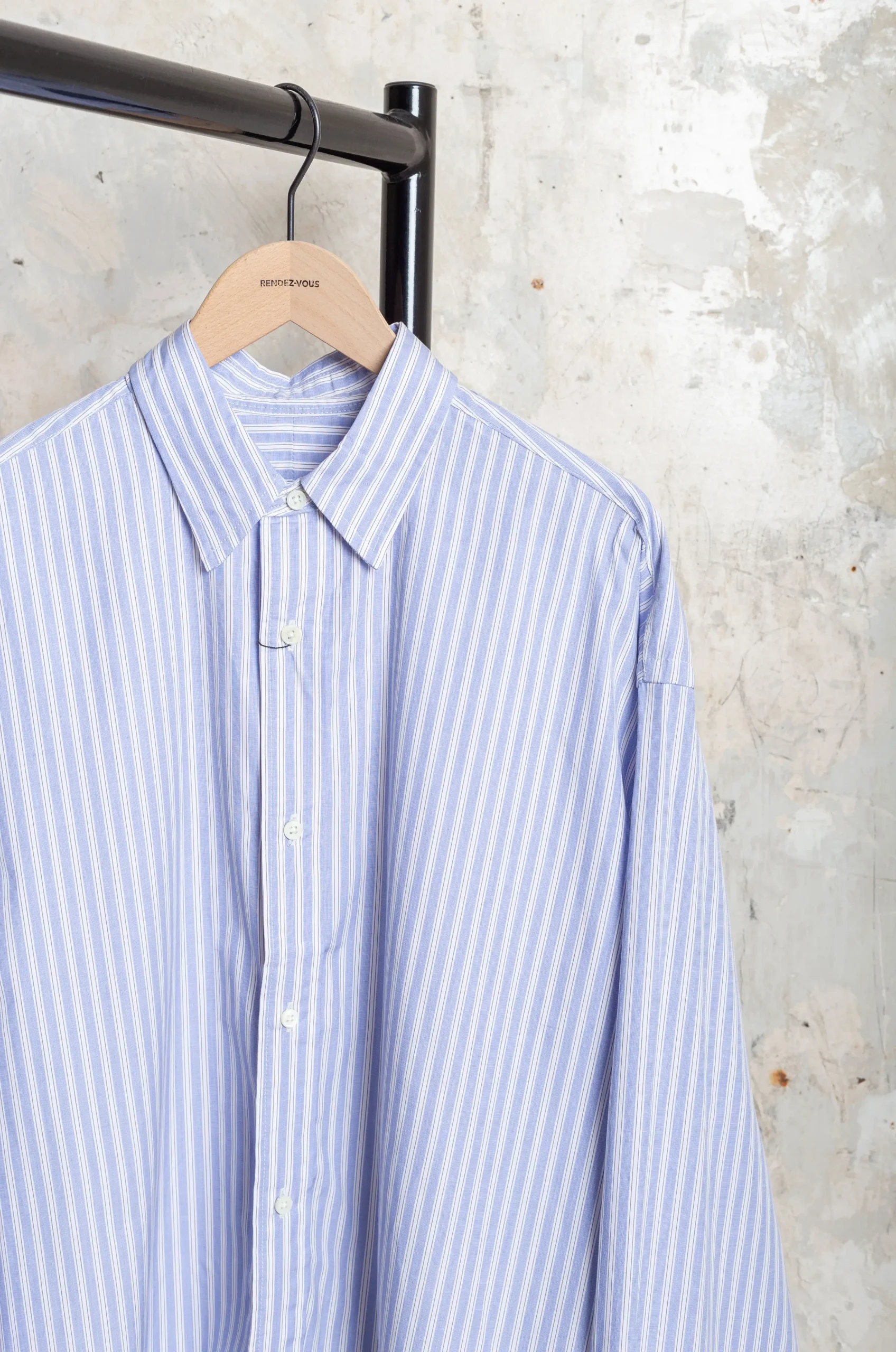 Sillage Stripe Long Shirt ブルーストライプ F Sillage Stripe Long